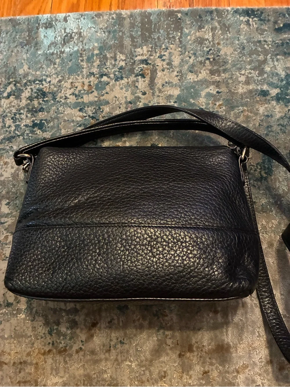 kate spade black pebbled leather crossbody with tassel